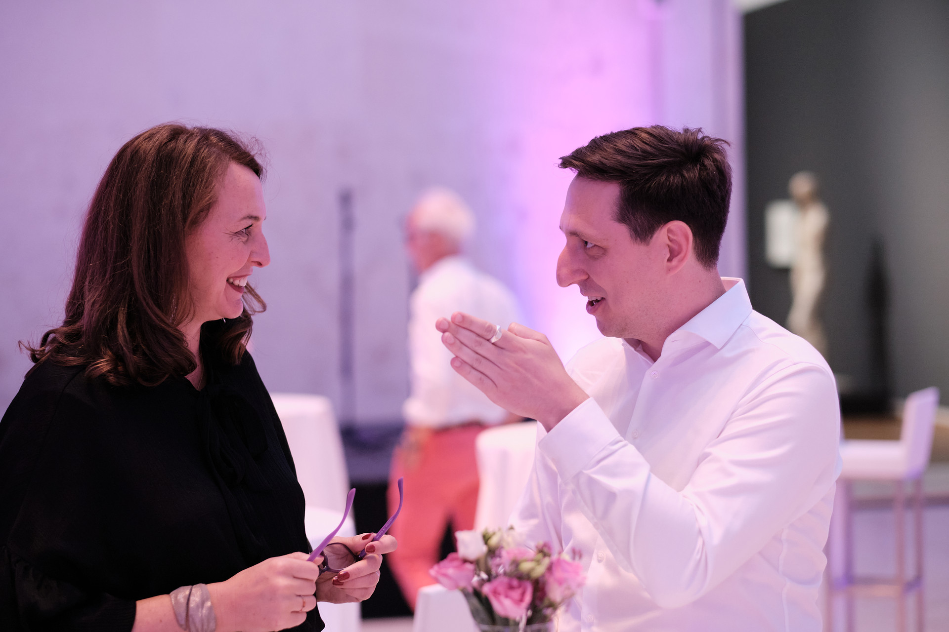 Gespräch beim Go-live-Event der NEOS Wien Akademie.